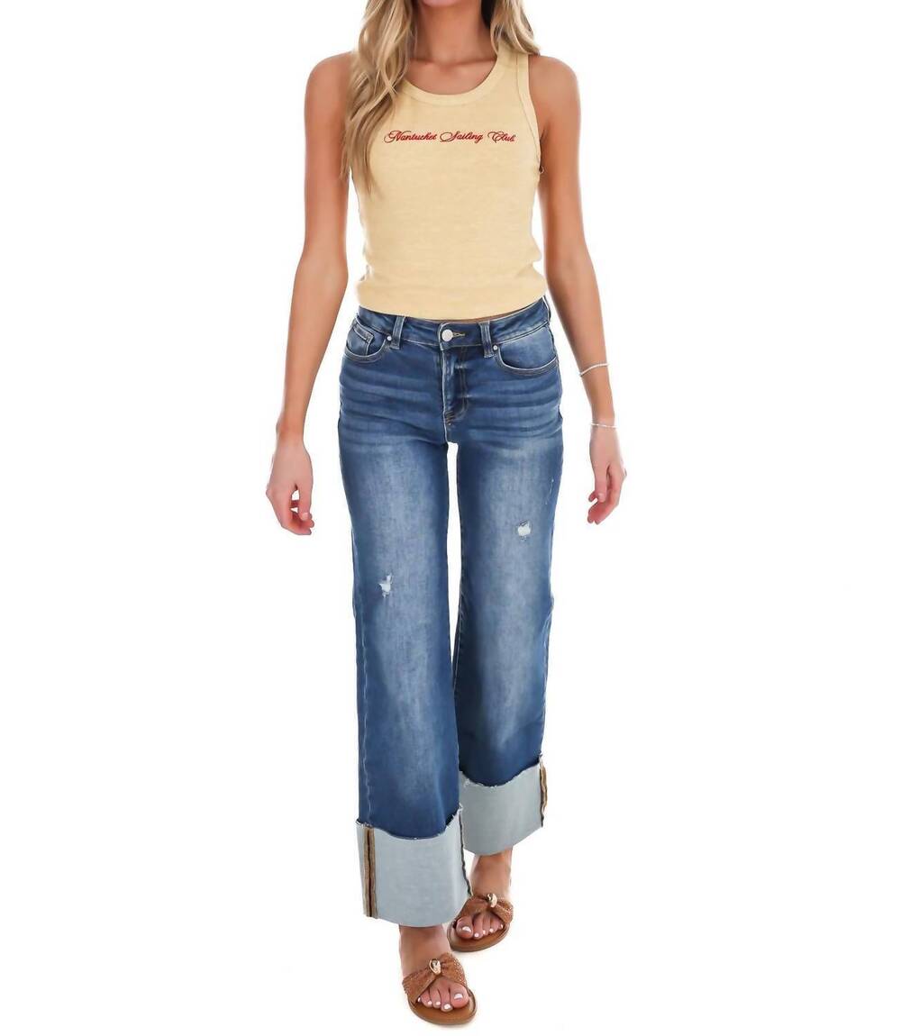 NEW BAILEY ROSE women's nantucket sailing club tank top in daffodil
